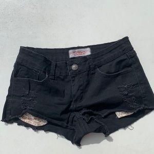 XS black shorts